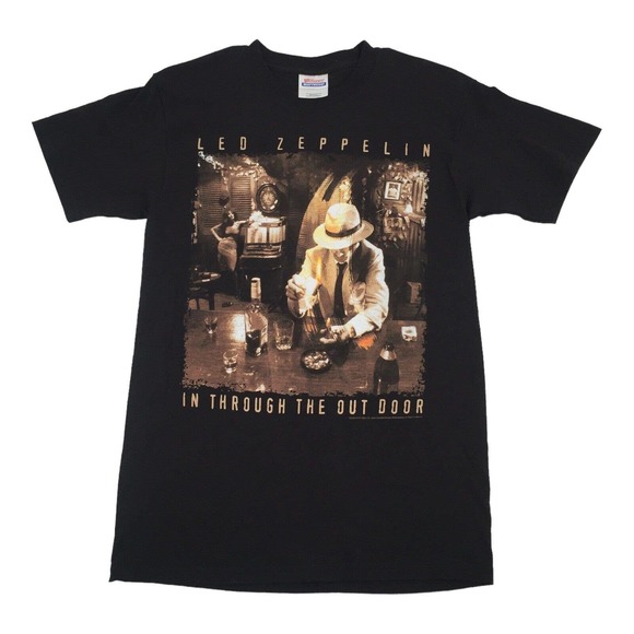 2006 Led Zeppelin In Through The Out Door T-Shirt Size Small Black Concert Band - Picture 1 of 8